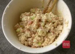 Illustration of making minced meat tofu cake 5