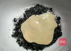 Milk black sesame Illustration of making flour cake 4