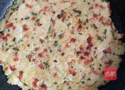 Illustration of how to make ham and rice cakes 5