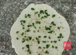 Illustration of how to make salt and pepper scallion pancakes 13