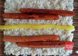 Illustration of how to make sushi 9