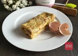 Illustration of how to make cornmeal pancakes and fruits 10