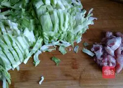 Illustration of Braised Cabbage and Shredded Pork Pancakes 1