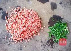 Illustration of how to make ham and egg pancakes 2