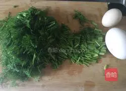 Illustration of how to make fennel egg cake 1