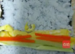 Illustration of how to make sushi 8