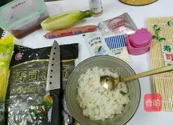 Illustration of how to make sushi for one person 1