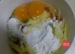 Onion Egg Pancakes Illustration of how to do it 2