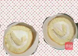 Illustration of how to make cream cake roll 13