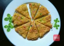 Illustration of how to make cucumber and ham egg pancake 9