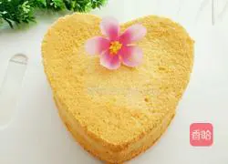 Illustration of how to make six-inch heart-shaped chiffon cake 15