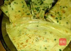 Illustration of how to make green onion egg pancake 6
