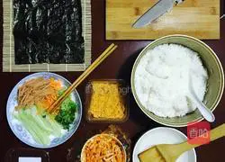 Illustration of how to make sushi 2