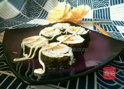 Illustration of how to make sushi 7