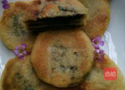 Illustration of making glutinous rice millet flour black sesame cake 7