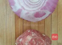 Illustration of how to make scallion pork pie 2