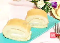 Illustration of how to make cream cake roll 15