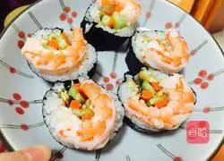 Illustration of how to make shrimp sushi 5 