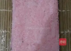 Illustration of how to make wheel sushi 2