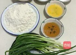 Illustration of how to make scallion pancakes 1