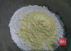 Illustration of how to make cornmeal pancakes 1