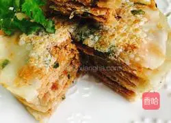 Illustration of how to make meat floss pancakes 5