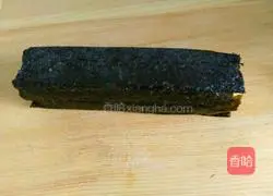 Illustration of how to make square sushi 10