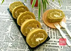 Illustration of how to make matcha cake roll 16