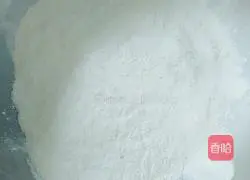 Illustration of making triangular oil cake 1