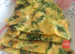 Spinach Carrot Egg Pancake Recipe Illustration 11
