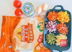 Illustration of how to make high-looking and low-calorie North African egg crepe 1