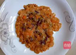 Illustration of how to make carrot, purple sweet potato and glutinous rice flour pancakes 9