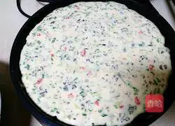 Illustration of how to make homemade colorful vegetable pancakes 5