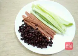 Illustration of how to make red bean sushi 1