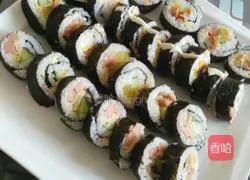 Illustration of how to make delicious casual sushi 4