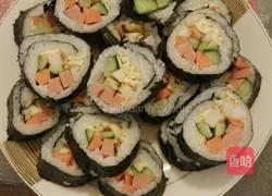 Illustration of how to make sushi 7