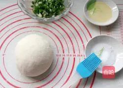 Illustration of how to make chive pancake 1