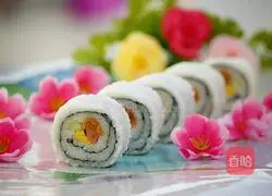 Illustration of how to make sushi rolls 17