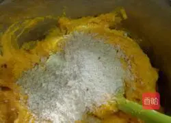 Illustration of how to make love pumpkin cake 11