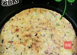 Illustration of making glutinous rice egg pancake 11