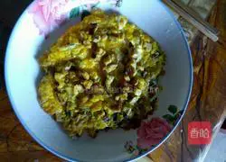 Illustration of how to make mushroom and egg pancakes 7