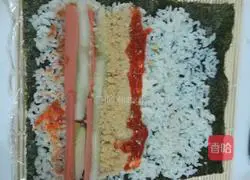 Illustration of how to make sushi for one person 5