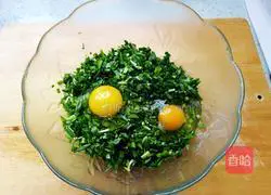 Illustration of how to make chive egg pancake 3