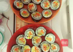 Illustration of how to make sushi 8