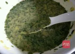 Illustration of how to make purslane pancakes 6