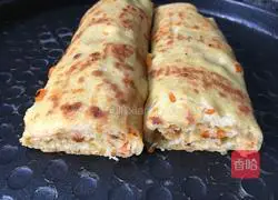 Illustration of making Tibetan tea carrot and egg pancakes 14