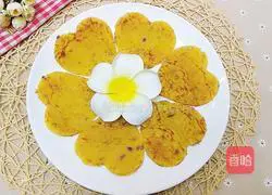 Illustration of how to make onion and egg pancakes 14