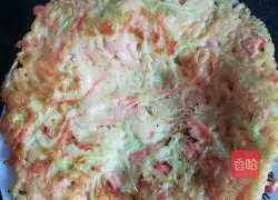 Illustration of how to make melon, carrot and ham pancakes 5