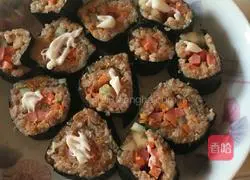 Illustration of how to make delicious homemade sushi 6