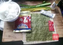 Illustration of how to make sushi 1